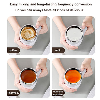 Electric Coffee Cup Automatic Stirring Cup Stainless Steel Travel Mug Chocolate Coffee Automatic Magnetic Stirring Coffee Cup Coffee Travel Mug Magnetic Mug Mixer Abs Self-tuning mugs -Color : Coffee