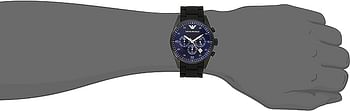 Emporio Armani Sportivo Chronograph Blue Dial Stailess Steel Strap Watch For Men - AR5921