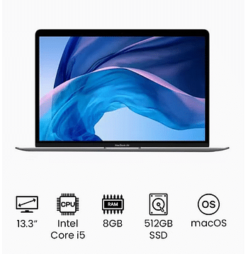 Apple MacBook Air 2020 13.3-Inch, Core I5-1030NG7, 8GB RAM 512 GB SSD, Intel Iris Plus Graphics, English KB - Space Grey