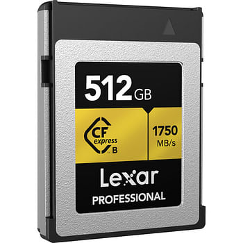 Lexar LCXEXPR512G-RNENG Memory Card Professional Cfexpress Type B Card Gold Series Speed 1750MB/S, 512GB