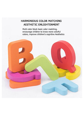 53 Pieces Wooden Learning Puzzle Toy for Toddlers A to Z Alphabet, 1 to 20 Counting Numbers Early Educational Boards Activity- Set of 2