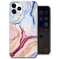 Stylish Marble Design Phone Case For iPhone 14 Pro colorful