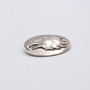 Exquisite 925 Silver Eagle Head Design 2 Brooch