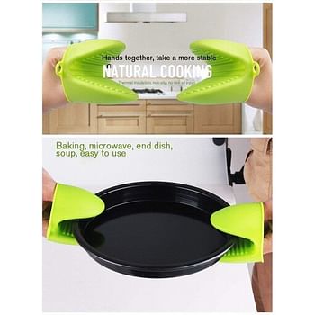 Hotsuae Silicone Heat Resistant Cooking Pot Holder Pinch Mitts, Pack of 5