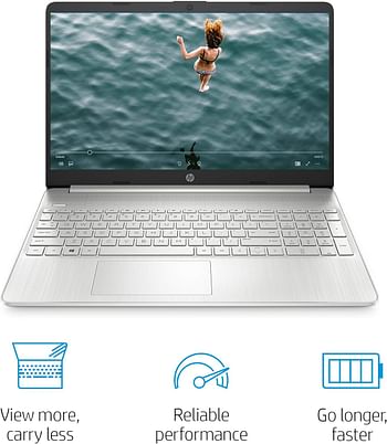 HP 15  Laptop AMD Ryzen 15-ef0022nr 7 3700U Processor 8 GB RAM 256 GB SSD HD Display Windows 10 Home - Natural Silver