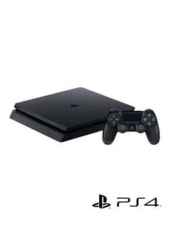 Sony PlayStation 4 Slim 500GB Console with Controller -  Jet Black