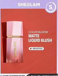 SHEGLAM Color Bloom Liquid Blush Matte Finish-Devoted أحمر خدود سائل بلمسة نهائية غير لامعة-