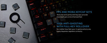 لوحة مفاتيح الألعاب الميكانيكية CORSAIR K70 RGB MK.2 RAPIDFIRE - USB Passthrough & Media Controls - الأسرع والأكثر خطية - Cherry MX Speed ​​- إضاءة خلفية LED RGB