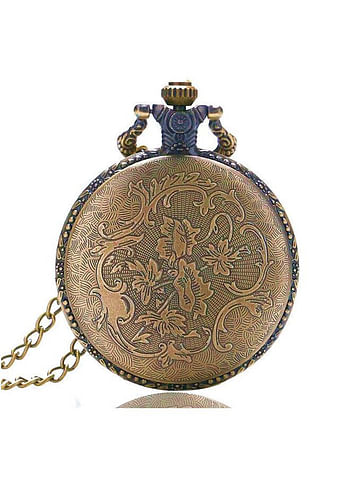 Yash Vintage Full Hunter Virgin Mary Quartz Pocket Watch