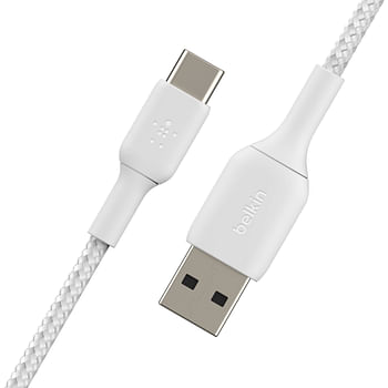 Belkin - Boost Charge USB-C to USB-A Braided Cable 1Meter - White
