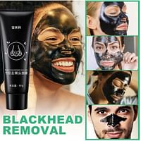 Bamboo Charcoal Blackhead Removal Face Mask, Deep Cleansing, Oil Control and Acne Treatment Peel Off Mask - 60 g