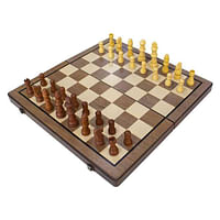UKR Chess and Checkers 15 inch Premium Wooden Big Magnetic Board Traditional Board Game