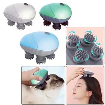 Electric Massager Cat Pet Body Health Care Relax Shoulder Leg Arm Neck Deep Tissue Head Scalp Massage Kneading Vibration Device - Random Color