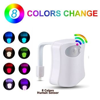 2-Piece Motion Sensor Night Light Automatic 8 Color Changer LED