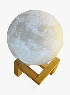 3D Moon Lamp White