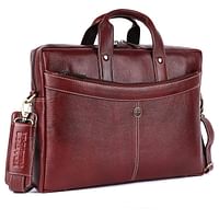 Hammonds Flycatcher Laptop Bag for Men - Leather Messenger Bag for Office - Fits up to 16 Inch Laptop - Shoulder Bag with Multiple Compartments - LB122BR RI9V - Brown