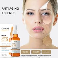 Pure Vitamin C Serum with Niacinamide for Wrinkles, Dark Spots & Premature Sun Damage - Facial Glow Serum for Face Brightening, Anti-Aging and Eye Treatment (30ml)