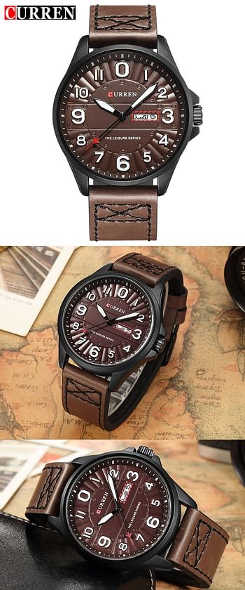 Curren 8269 Luxury Men Wristwatch Leather Business Date Week Sports Japan Movement Quartz Watches Men