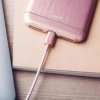 Moshi Integra USB-A Charge/Sync Cable With Lightning Connector - Golden Rose