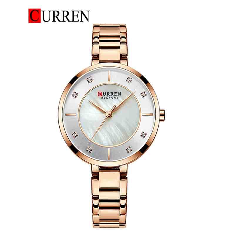 CURREN 9051 Original Brand Stainless Steel Band Wrist  Watch For Women With  Box .