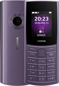 Nokia 110 4G Classic Feature Phone, Dual Sim,2023 Model, 1.7" Screen, Long Battery Life, IPS Display,1450 Mah Battery, Web Browser, Fm Radio,3 In 1 Speaker And Premium Design – Purple