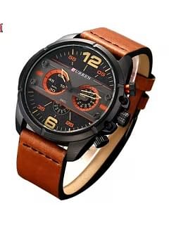 CURREN Men's Water Resistant Analog Watch 8259 - 48 mm - Brown