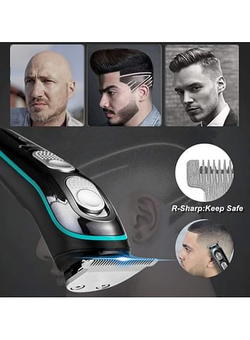 Cordless Electric Hair Clipper and Beard Trimmer for Home Use, VGR rechargeable Professional Hair Clipper for Men and Children with 4 Guide Combs