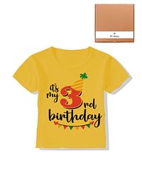 Its My 3rd Birthday Party Boys and Girls Costume Tshirt Memorable Gift Idea Amazing Photoshoot Prop Yellow