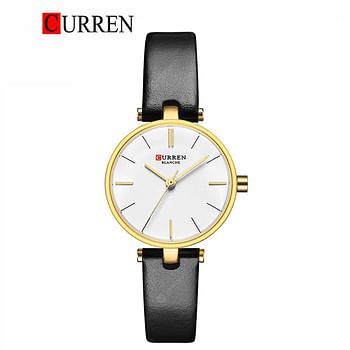 CURREN Brand Leather Straps Wrist Watch For Women 9038 - Gold