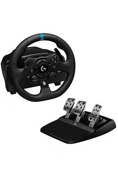 Logitech G923 Wireless Racing Wheel And Pedals For Xbox featuring Trueforce Up to 1000 Hz Force Feedback, Responsive Pedal, Dual Clutch Launch Control, And Genuine Leather Wheel Cover