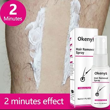 2 Minutes Hair Removal Spray for Men and Women, Painless Body Hair Removal - 20 ml