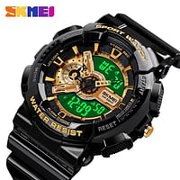 SKMEI 1688 dual time luxury watch for Men BLACK