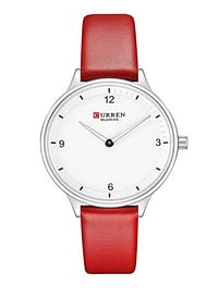 Curren 9039 Women Waterproof Wrist Watch Red