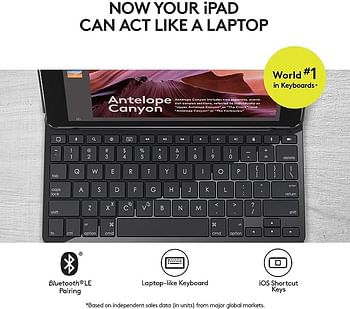Logitech Slim Folio with Integrated Bluetooth Keyboard for iPad 5th and 6th Generation