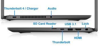 ديل لاتيتيود 7420 كمبيوتر محمول للأعمال - شاشة 14 بوصة بدقة FHD ips -   الجيل الحادي عشر كور i7 1165G7- رام 16 جيجابايت DDR4 3733 ميجا هرتز- هارد 512 جيجابايت NVMe SSD- لوحة مفاتيح بإضاءة خلفية- أمان بصمات الأصابع - Windows Hello - Thunderbolt 4 Type C-HD