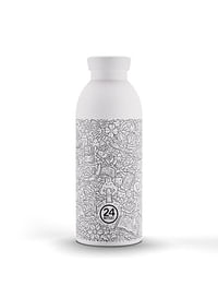24 بوتيلز زجاجة مياه ستانلس ستيل بجدار مزدوج Clima FRA - زجاجة - 500 مل - أبيض
