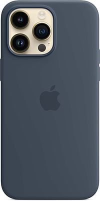جراب سيليكون عالي الجودة لهاتف iPhone 14 Pro مع MagSafe - أزرق