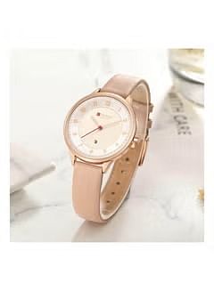 CURREN 9035 Wrist Watches Ladies Analog Quartz Digital Watch For Women Classic Date Female Clock - Pink &White