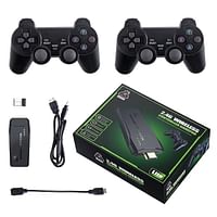 Retro Wireless Gaming Console, 9 Classic Emulators, Plug and Play Video Game Stick Built-in 10000+ Classic Games, 4K HD HDMI Output for TV with Dual 2.4G Wireless Controllers (64G)