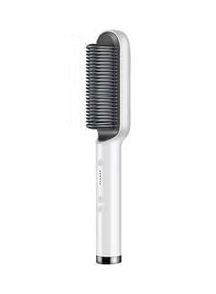 Fancy Hair Straightener Brush 27x3cm - White, Black