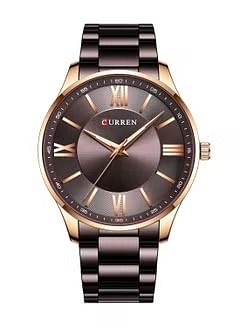 CURREN Men's Waterproof Stainless Steel BAnd Casual Quartz Watch 8383 - 44 mm - Brown