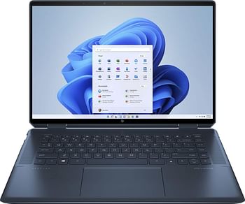 HP Spectre x360 Convertible Laptop - 16-f0013dx Intel Core i7-11TH 5.0 GHz - Iris Xe Graphics - RAM 16 GB - 512 SSD - 16.0-3K+ Touch W11H Nocturne Blue -  16-16.99 inches - Windows 11 - Keyboard Eng Arabic