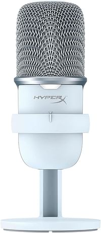 HyperX SoloCast (White)- 24 Bit Upgrate - USB Condenser Gaming Microphone, for PC, PS4, and Mac, Tap-to-Mute Sensor, Cardioid Polar Pattern, Gaming, Streaming, Podcasts, Twitch, YouTube, Discord