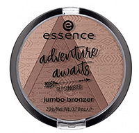 Essence adventure awaits get sunkissed jumbo bronzer No. 01 my happy place. Contents: 20 g bronzer for a sun-kissed complexion and extra contours on the face.