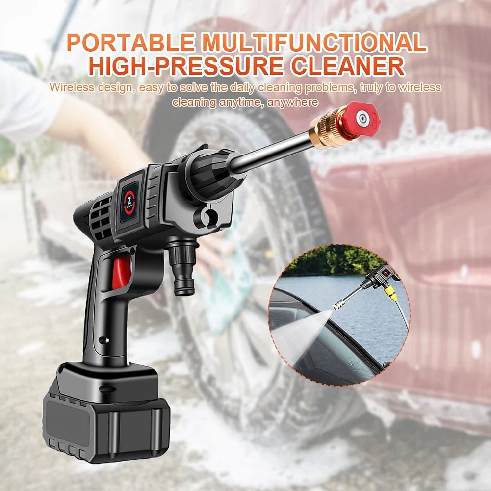 Wireless Car High Pressure Rechargeable Lithium Battery Car Cleaning Washer Spray Foam Generator Water Gun Machine