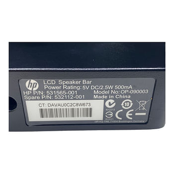 HP Speaker Bar NQ576AA with USB and Audio Cable, Black