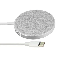 Anker PowerWave Select+ Magnetic Pad Wireless Charging with Built-in USB-C Charging Cable 7.5W Silver
