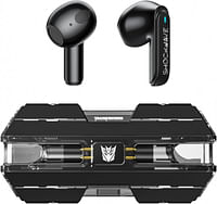 Transformers Tf-T01 True Wireless Earbuds Bluetooth 5.4, 30H Playtime Ear Buds, Ipx5 Waterproof Earphones for Android and Ios - Black