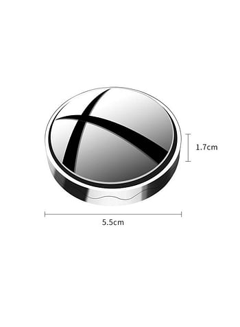 2 Pcs Car Suction Cup Auxiliary Rearview Mirror 360 Degree Rotating Wide-angle Round Frame Mirror