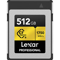 Lexar LCXEXPR512G-RNENG Memory Card Professional Cfexpress Type B Card Gold Series Speed 1750MB/S, 512GB